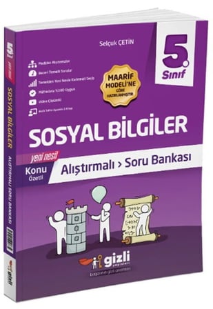 5. Sınıf Sosyal Bilgiler Alıştırmalı Soru Bankası Gizli Yayınları