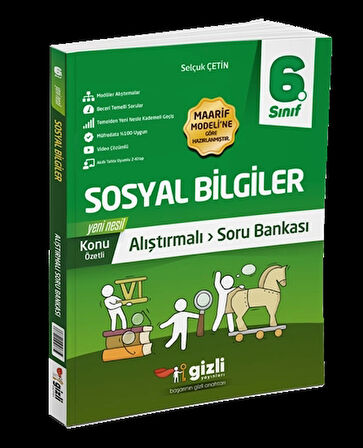 Gizli Yayınları 6. Sınıf Sosyal Bilgiler Alıştırmalı Soru Bankası Yeni