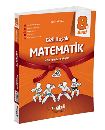 Gizli Yayınları 2025 8. Sınıf Matematik Değerlendirme Föyleri Gizli Kuşak Serisi