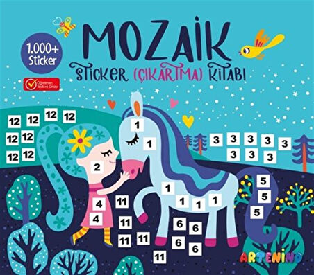 Mozaik Sticker (1.000+ Çıkartma) Kitabı - Turkuaz / Kolektif
