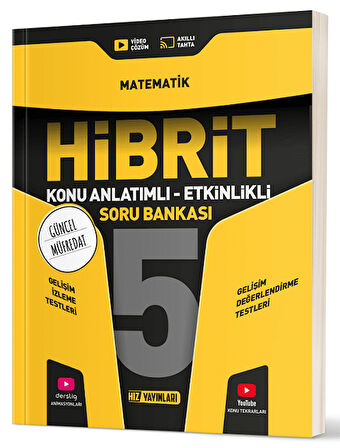 Hız Yayınları 5. Sınıf Matematik Hibrit Konu Anlatımlı Etkinlikli Soru Bankası Hız Yayınları