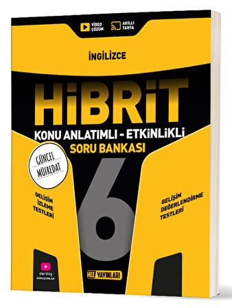Hız Yayınları 6. Sınıf İngilizce Hibrit Konu Anlatımlı Etkinlikli Soru Bankası Hız Yayınları