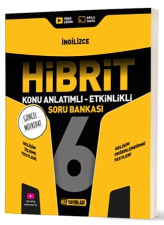 6. Sınıf İngilizce HİBRİT Konu Anlatımlı Etkinlikli Soru Bankası Hız Yayınları