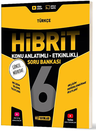 Hız Yayınları 2026 6. Sınıf Türkçe Hibrit - Konu Anlatımlı Soru Bankası Yeni Müfredat