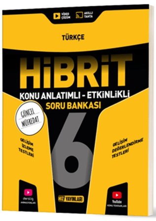 6. Sınıf Türkçe HİBRİT Konu Anlatımlı Etkinlikli Soru Bankası Hız Yayınları