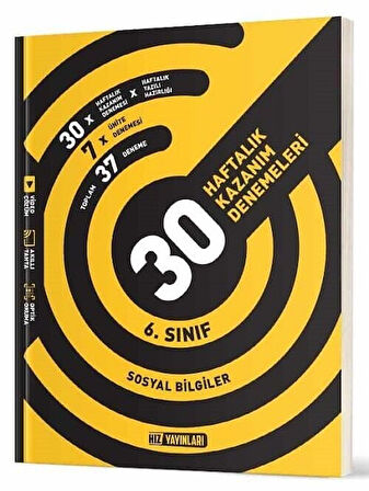 Hız Yayınları 6. Sınıf Sosyal Bilgiler 30 Deneme Hız Yayınları