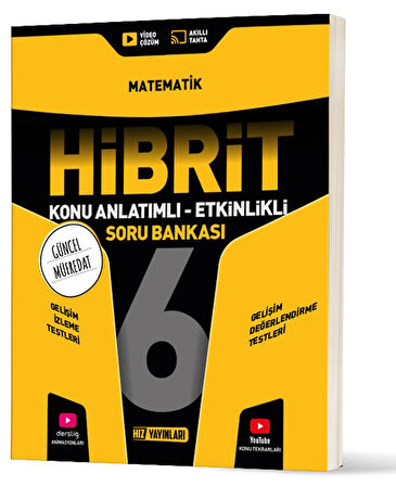 Hız Yayınları 2026 6. Sınıf Matematik Hibrit - Konu Anlatımlı Soru Bankası Yeni Müfredat