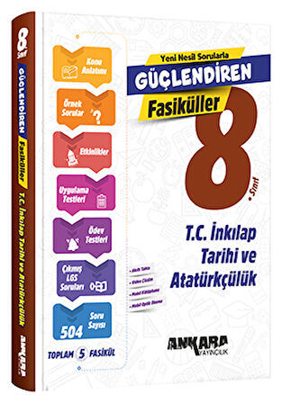 Ankara 8. Sınıf T.C. İnkılap Tarihi ve Atatürkçülük Güçlendiren Fasikül Ankara Yayıncılık