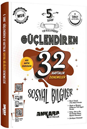 Ankara Yayıncılık 5. Sınıf Sosyal Bilgiler Güçlendiren 32 Haftalık Denemeleri