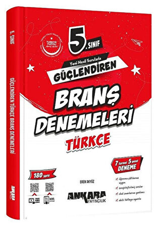 Ankara Yayıncılık 5. Sınıf Türkçe Güçlendiren Branş Denemeleri Ankara Yayıncılık