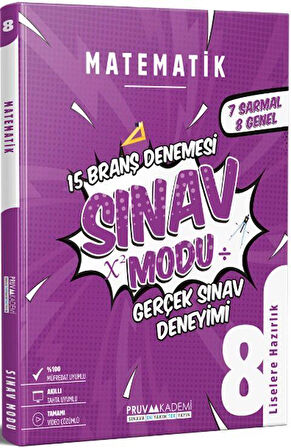 8. Sınıf Matematik Branş Denemesi Pruva Akademi