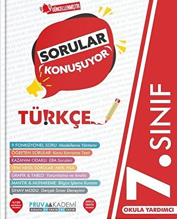Pruva Akademi 7. Sınıf Türkçe Sorular Konuşuyor Soru Bankası