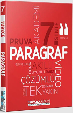 7. Sınıf Paragraf Soru Bankası Pruva Akademi