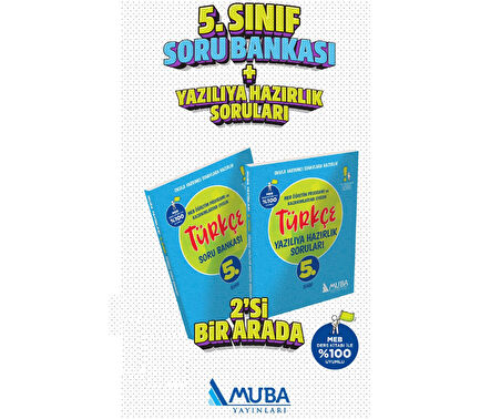 5. Sınıf Türkçe Soru Bankası + Yazılıya Hazırlık Soruları 2'Si 1 Arada