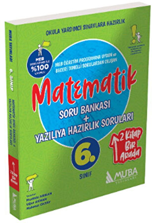 Muba Yayınları 6. Sınıf Matematik Soru Bankası Yazılıya Hazırlık Soruları 2 si 1 Arada