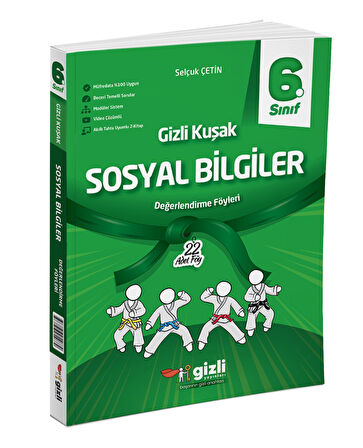 Gizli Yayınları 2025 6. Sınıf Sosyal Bilgiler Değerlendirme Föyleri Gizli Kuşak Serisi