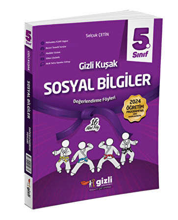Gizli Yayınları 2025 5. Sınıf Sosyal Bilgiler Değerlendirme Föyleri Gizli Kuşak Serisi