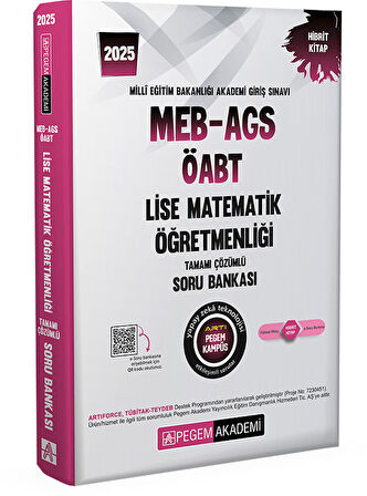 2025 MEB-AGS-ÖABT Lise Matematik Öğretmenliği Tamamı Çözümlü Soru Bankası