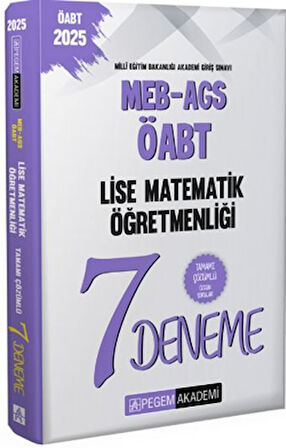 2025 MEB-AGS-ÖABT Lise Matematik Öğretmenliği Tamamı Çözümlü 7 Deneme