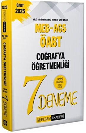 2025 MEB-AGS-ÖABT Coğrafya Öğretmenliği Tamamı Çözümlü 7 Deneme