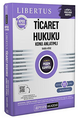 Pegem 2025 KPSS A Grubu Ticaret Hukuku Libertus Konu Anlatımı Pegem Akademi Yayınları