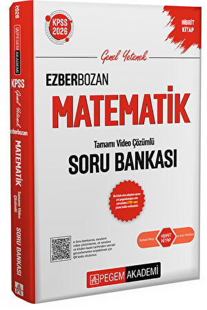 Pegem 2026 KPSS Ezberbozan Matematik Tamamı Video Çözümlü Soru Bankası Pegem Yayınları