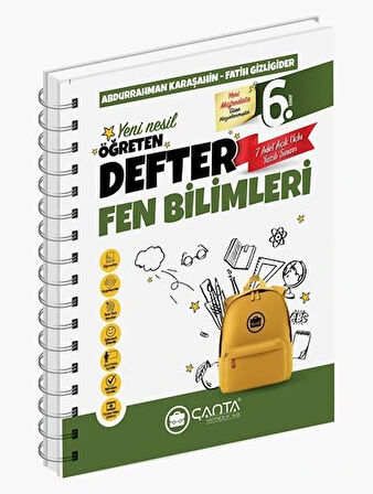 Çanta Yayınları 6.Sınıf Fen Bilimleri Okula Yardımcı Öğreten Defter