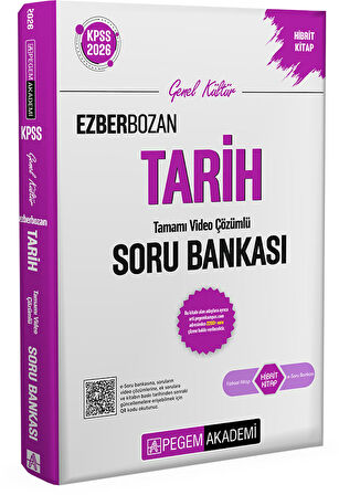 Pegem 2026 KPSS Ezberbozan Tarih Tamamı Video Çözümlü Soru Bankası Pegem Akademi