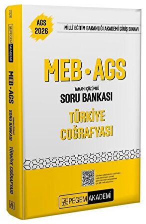 Pegem 2026 MEB-AGS Türkiye Coğrafyası Soru Bankası Çözümlü Pegem Akademi Yayınları