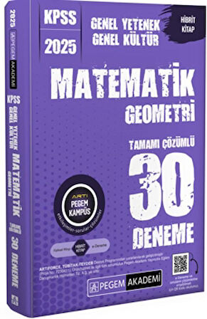 2025 KPSS Genel Yetenek Genel Kültür Matematik-Geometri Tamamı Çözümlü 30 Deneme