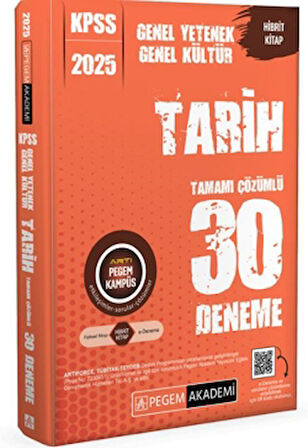 2025 KPSS Genel Yetenek Genel Kültür Tarih Tamamı Çözümlü 30 Deneme