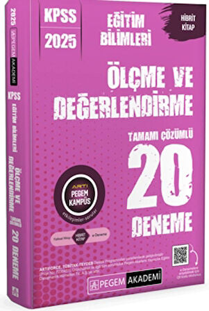 2025 KPSS Eğitim Bilimleri Ölçme ve Değerlendirme Tamamı Çözümlü 20 Deneme