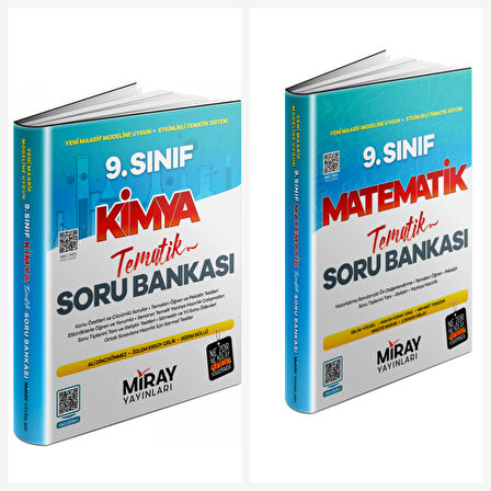 Miray 9. Sınıf Matematik & Kimya Tematik Soru Bankası