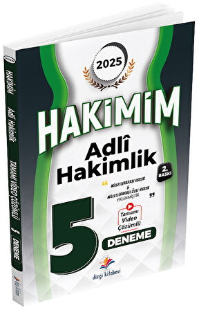 Dizgi Kitap 2025 Adli Hakimlik Hakimim 5 Deneme Çözümlü Dizgi Kitap Yayınları