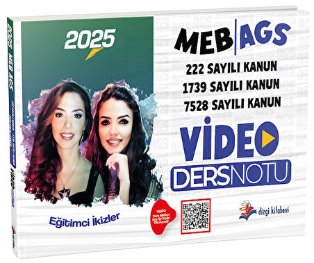 Dizgi 2025 MEB AGS Mevzuat Bilgisi Video Ders Notu - Eğitimci İkizler Dizgi Kitap