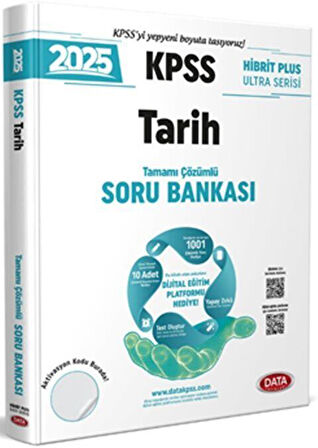 2025 KPSS Tarih Hibrit Plus Ultra Serisi Karekod Çözümlü Soru Bankası Data Yayınları