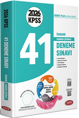 Data Yayınları 2026 KPSS Genel Kültür Genel Yetenek 41 Deneme Sınavı