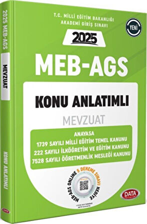 Data Yayınları 2025 MEB AGS Mevzuat Konu Anlatımlı