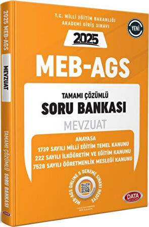 Data Yayınları 2025 MEB AGS Mevzuat Soru Bankası