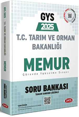 Data 2025 GYS Tarım ve Orman Bakanlığı Memur Soru Bankası Çözümlü Görevde Yükselme Data Yayınları