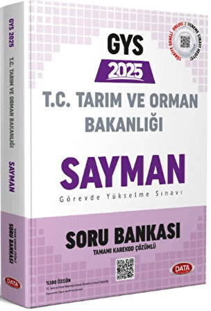 Data 2025 GYS Tarım ve Orman Bakanlığı Sayman Soru Bankası Çözümlü Görevde Yükselme Data Yayınları