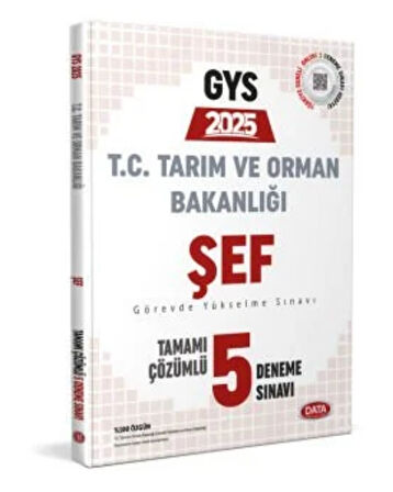 Data 2025 GYS Tarım ve Orman Bakanlığı Şef 5 Deneme Çözümlü Görevde Yükselme Data Yayınları