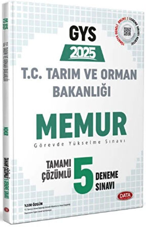 Data 2025 GYS Tarım ve Orman Bakanlığı Memur 5 Deneme Çözümlü Görevde Yükselme Data Yayınları