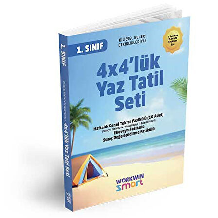 1. Sınıf 4x4'lük Tatil Tekrar Seti | 12 Fasikül+Bilişsel Etkinlikler-2025