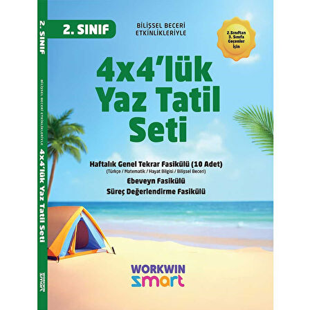 2. Sınıf 4x4'lük Tatil Tekrar Seti | 12 Fasikül+Bilişsel Etkinlikler-2025