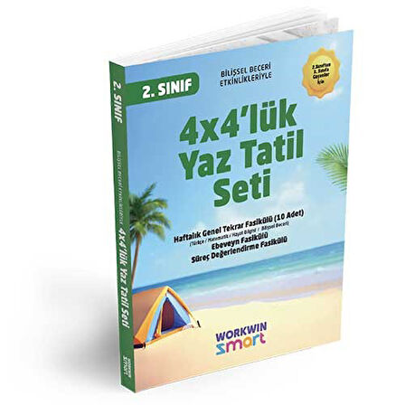 2. Sınıf 4x4'lük Tatil Tekrar Seti | 12 Fasikül+Bilişsel Etkinlikler-2025