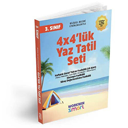 3. Sınıf 4x4'lük Tatil Tekrar Seti | 12 Fasikül+Bilişsel Etkinlikler-2025