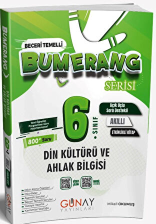 6. Sınıf Din Kültürü ve Ahlak Bilgisi Bumerang Akıllı Defter 2026