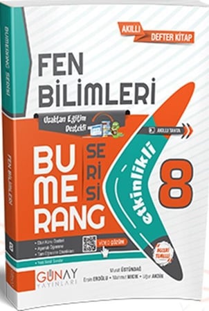 8. Sınıf Fen Bilimleri Etkinlikli Bumerang Serisi Günay Yayınları