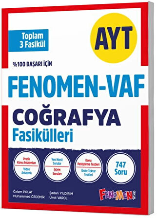 Fenomen Okul Yayınları AYT VAF Coğrafya Fasikülleri Seti